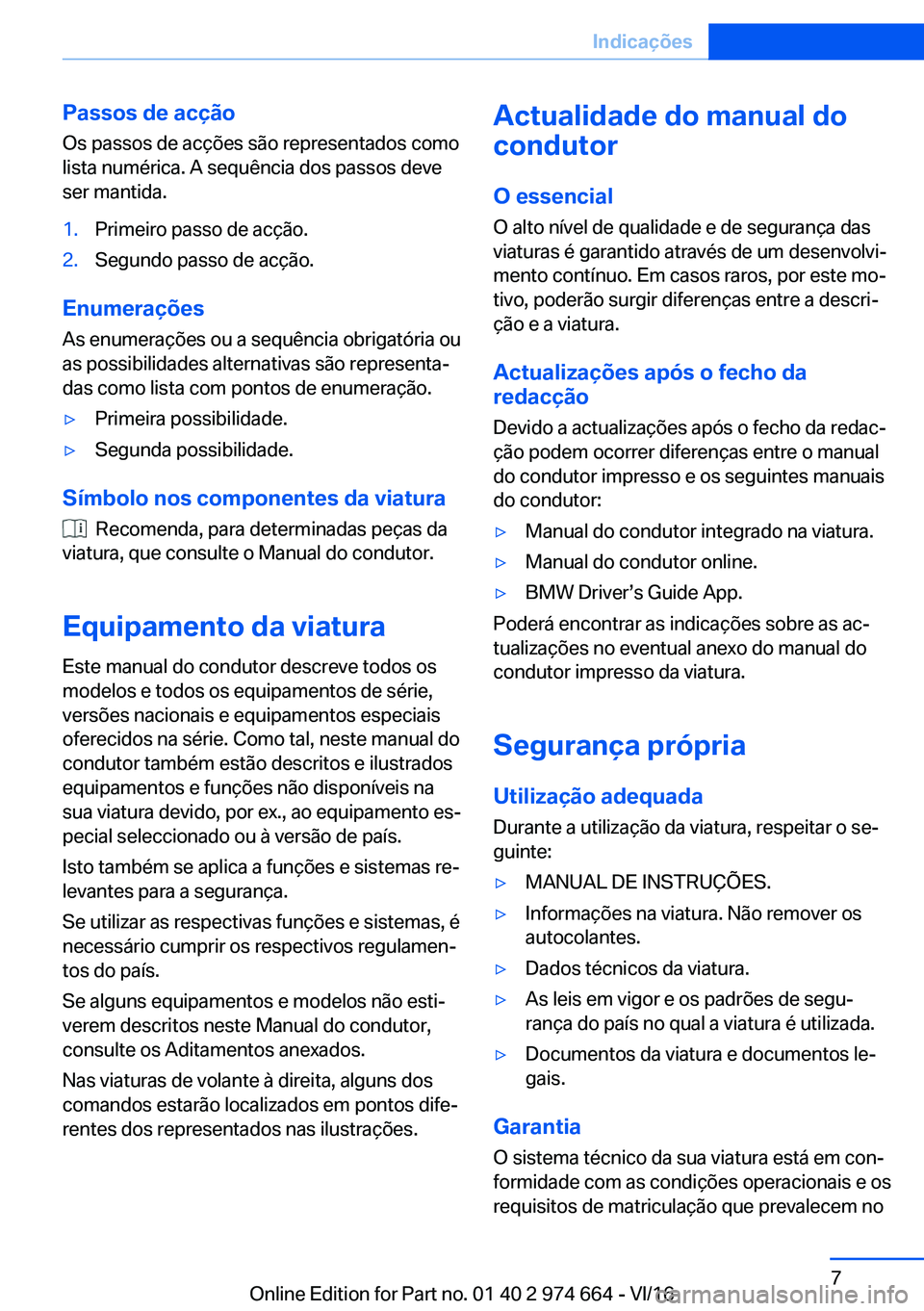 BMW M2 2017  Manual do condutor (in Portuguese) �P�a�s�s�o�s��d�e��a�c�