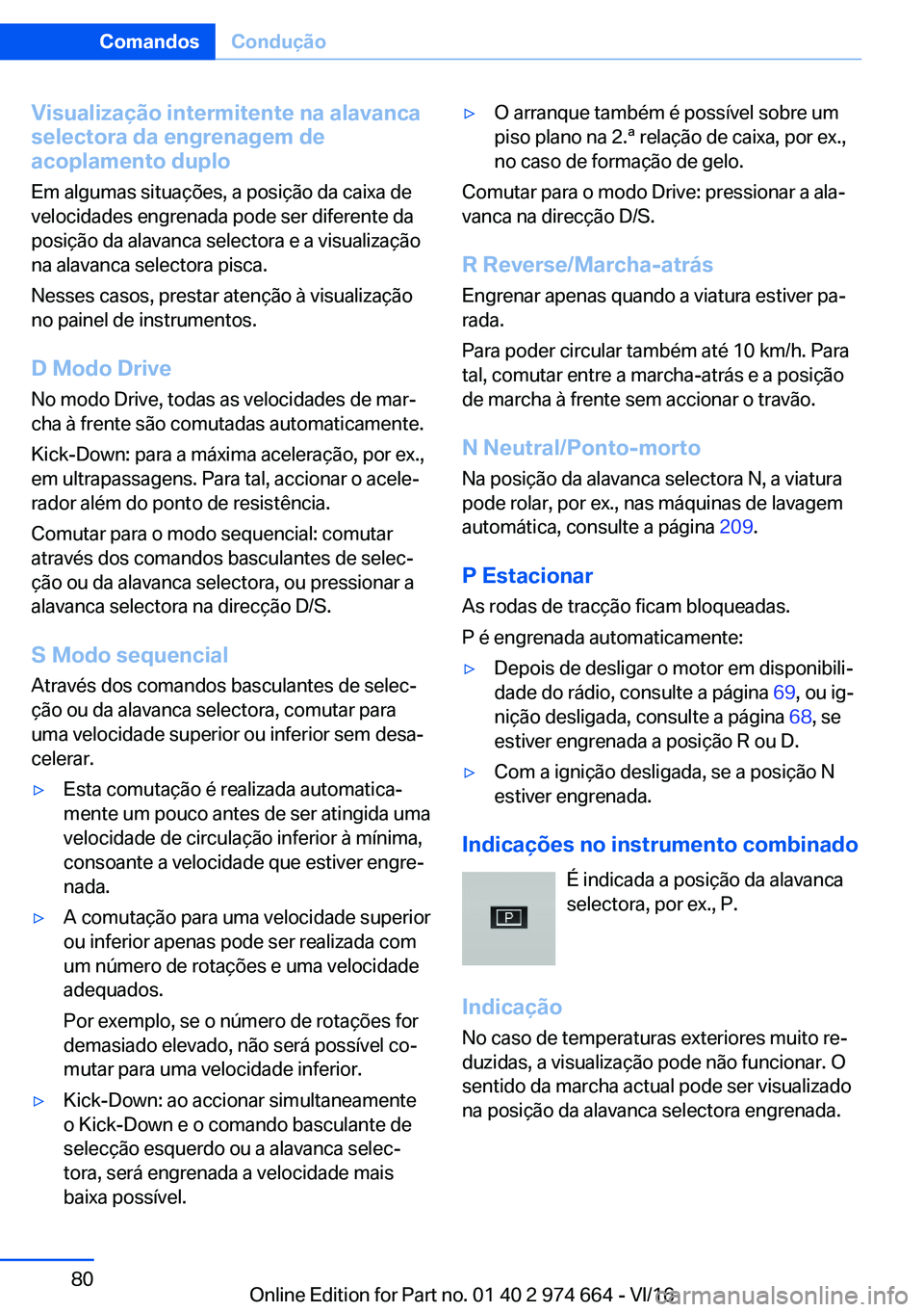 BMW M2 2017  Manual do condutor (in Portuguese) �V�i�s�u�a�l�i�z�a�