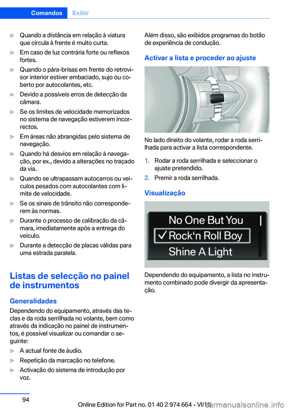 BMW M2 2017  Manual do condutor (in Portuguese) 'y�Q�u�a�n�d�o� �a� �d�i�s�t�â�n�c�i�a� �e�m� �r�e�l�a�