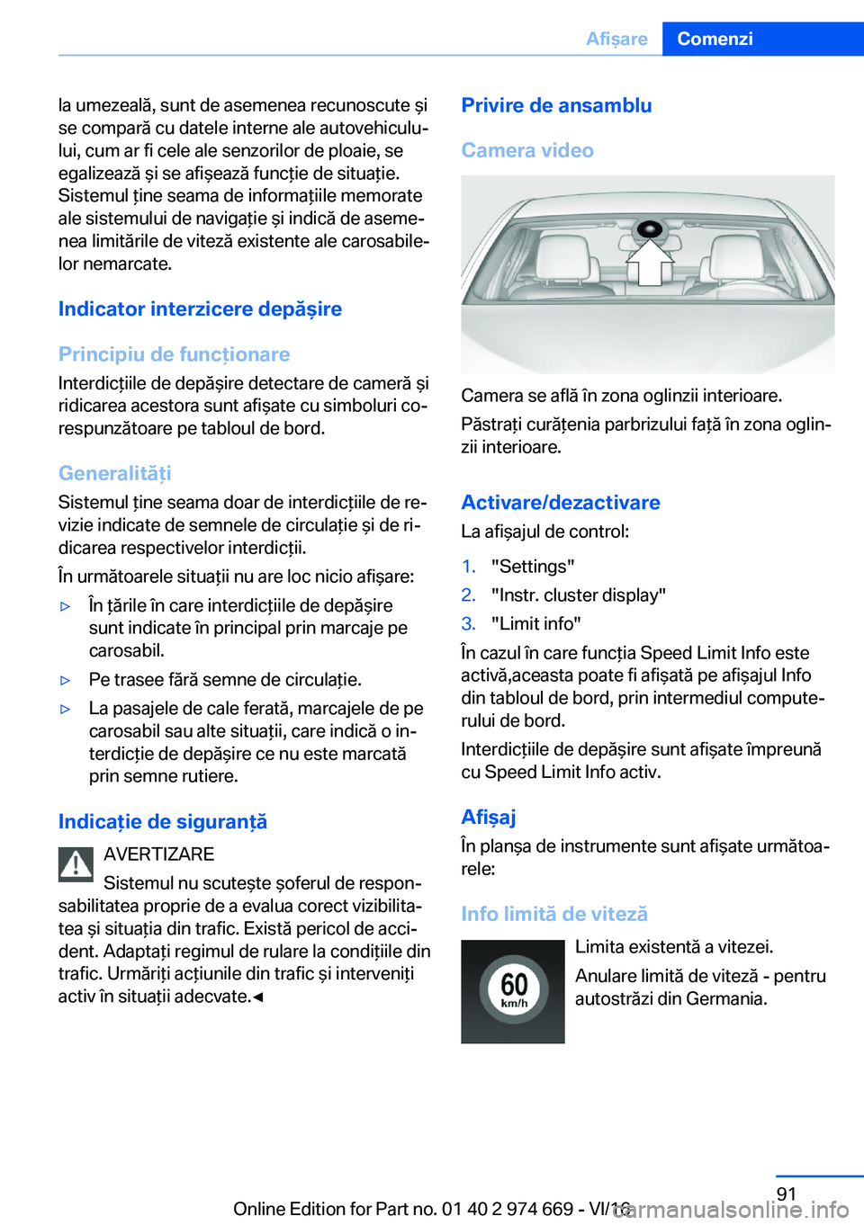 BMW M2 2017  Ghiduri De Utilizare (in Romanian) �l�a� �u�m�e�z�e�a�l�