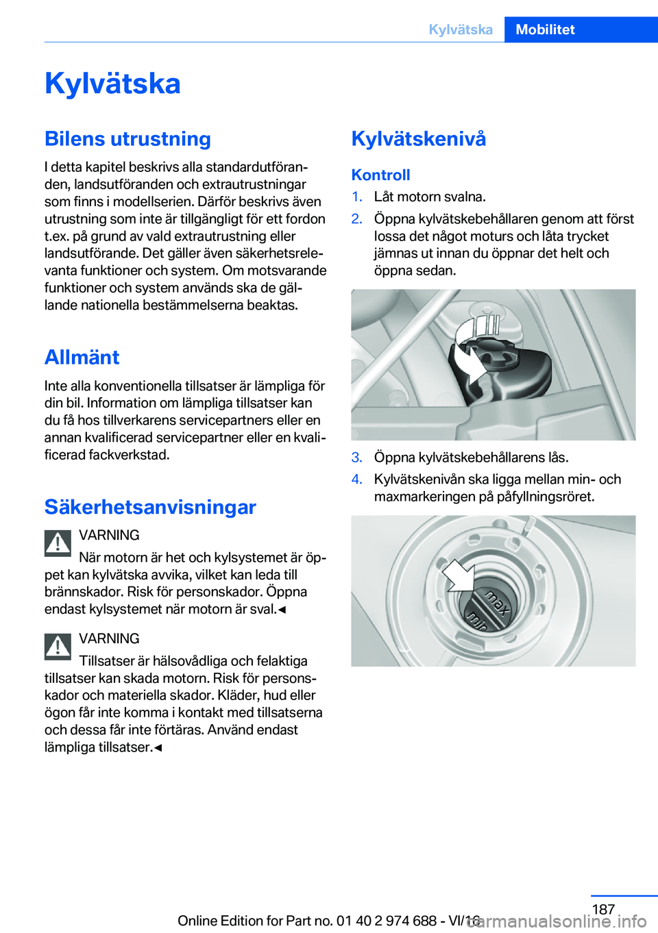BMW M2 2017  InstruktionsbÖcker (in Swedish) �K�y�l�v�ä�t�s�k�a�B�i�l�e�n�s��u�t�r�u�s�t�n�i�n�g�I� �d�e�t�t�a� �k�a�p�i�t�e�l� �b�e�s�k�r�i�v�s� �a�l�l�a� �s�t�a�n�d�a�r�d�u�t�f�
