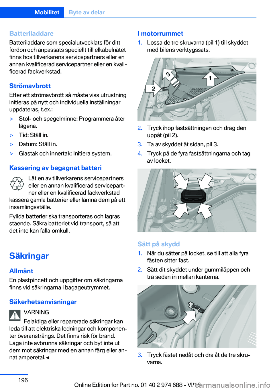 BMW M2 2017  InstruktionsbÖcker (in Swedish) �B�a�t�t�e�r�i�l�a�d�d�a�r�e
�B�a�t�t�e�r�i�l�a�d�d�a�r�e� �s�o�m� �s�p�e�c�i�a�l�u�t�v�e�c�k�l�a�t�s� �f�