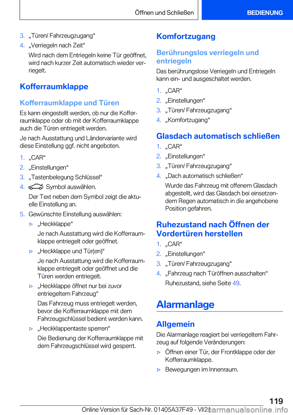 BMW M3 2022  Betriebsanleitungen (in German) �3�.x�T�