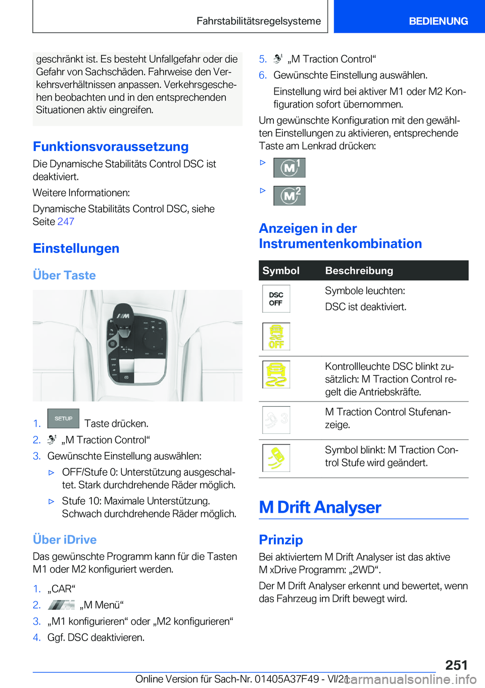 BMW M3 2022  Betriebsanleitungen (in German) �g�e�s�c�h�r�