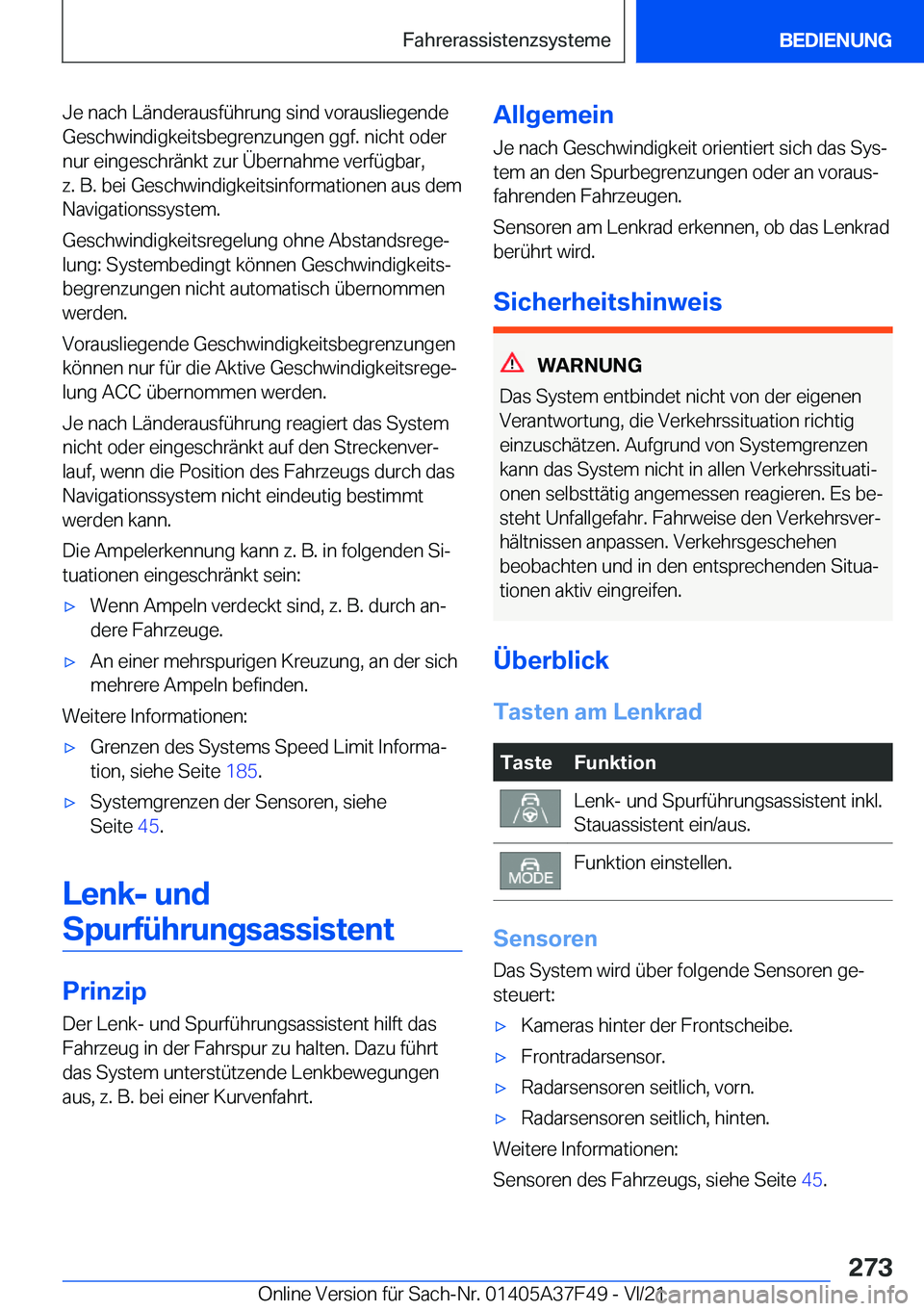 BMW M3 2022  Betriebsanleitungen (in German) �J�e��n�a�c�h��L�