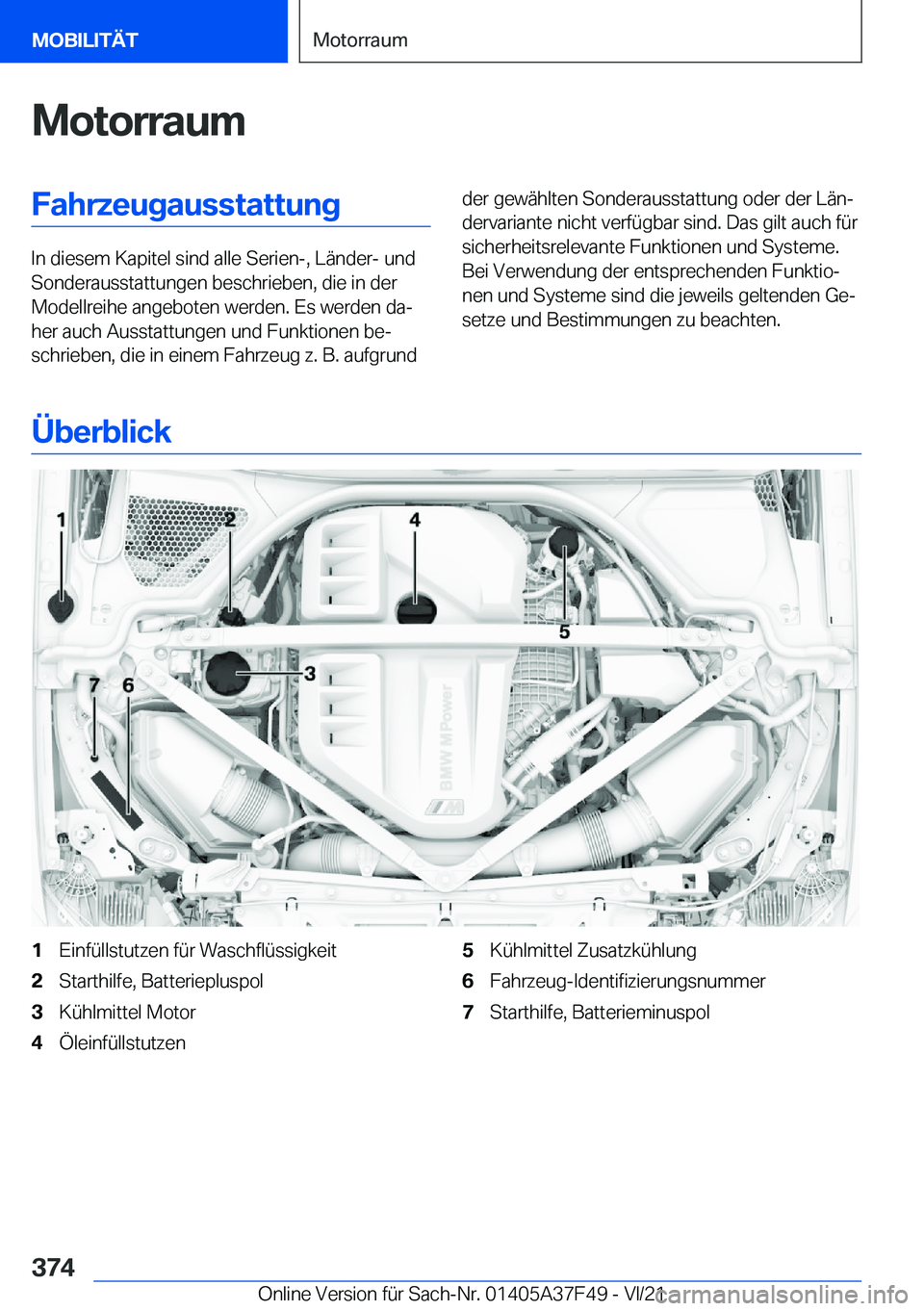 BMW M3 2022  Betriebsanleitungen (in German) �M�o�t�o�r�r�a�u�m�F�a�h�r�z�e�u�g�a�u�s�s�t�a�t�t�u�n�g
�I�n��d�i�e�s�e�m��K�a�p�i�t�e�l��s�i�n�d��a�l�l�e��S�e�r�i�e�n�-�,��L�