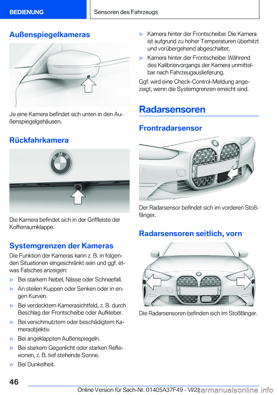 BMW M3 2022  Betriebsanleitungen (in German) �A�u�