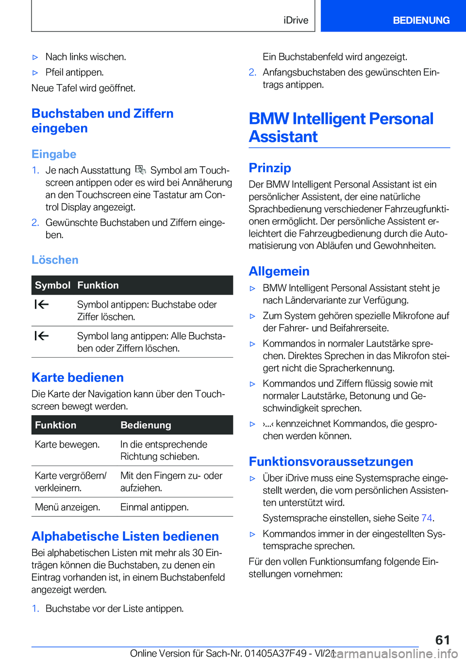 BMW M3 2022  Betriebsanleitungen (in German) 'x�N�a�c�h��l�i�n�k�s��w�i�s�c�h�e�n�.'x�P�f�e�i�l��a�n�t�i�p�p�e�n�.
�N�e�u�e��T�a�f�e�l��w�i�r�d��g�e�