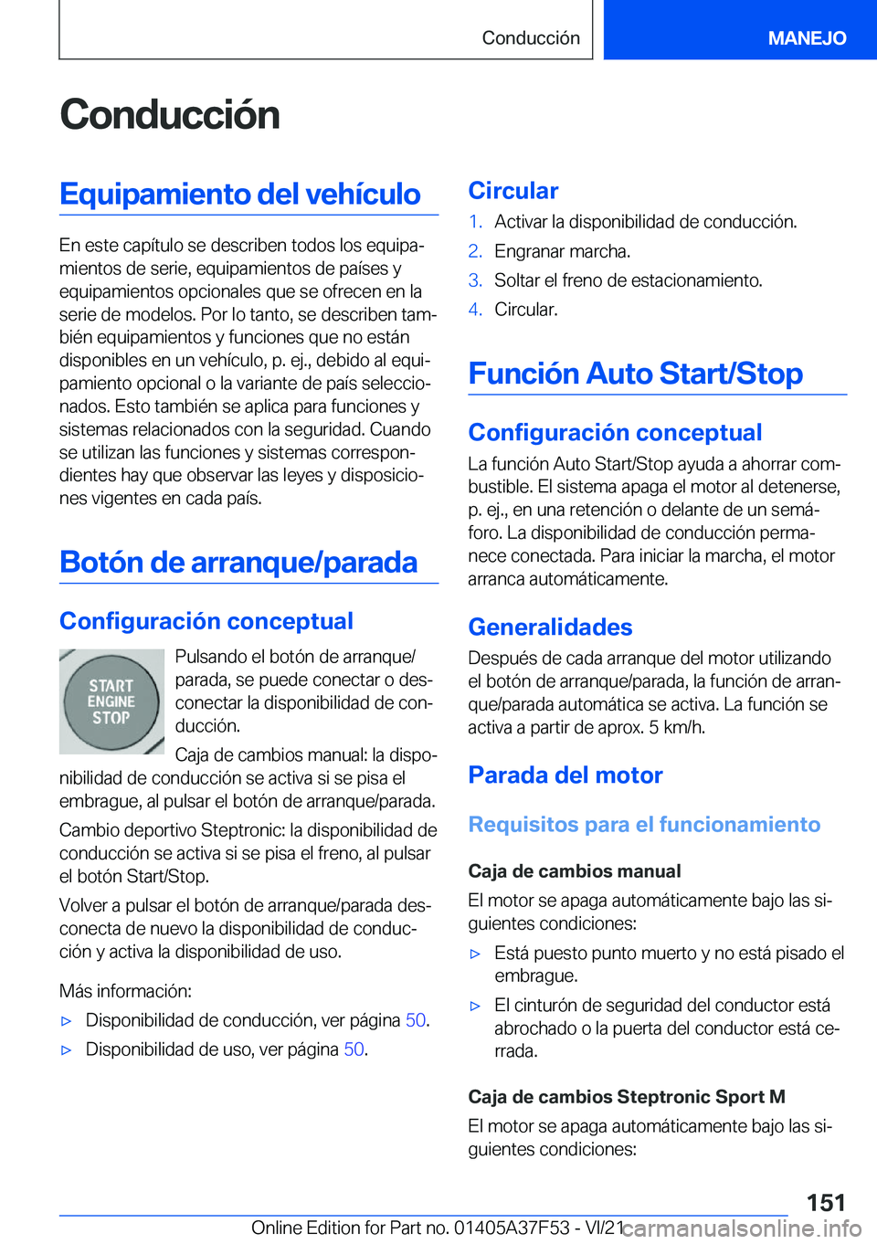 BMW M3 2022  Manuales de Empleo (in Spanish) �C�o�n�d�u�c�c�i�