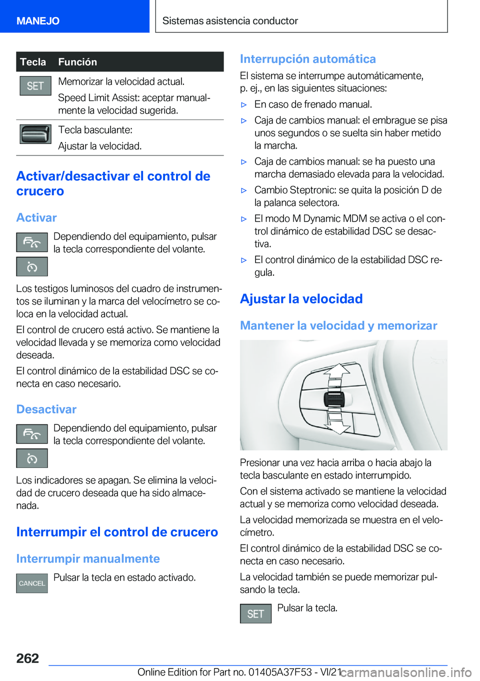 BMW M3 2022  Manuales de Empleo (in Spanish) �T�e�c�l�a�F�u�n�c�i�
