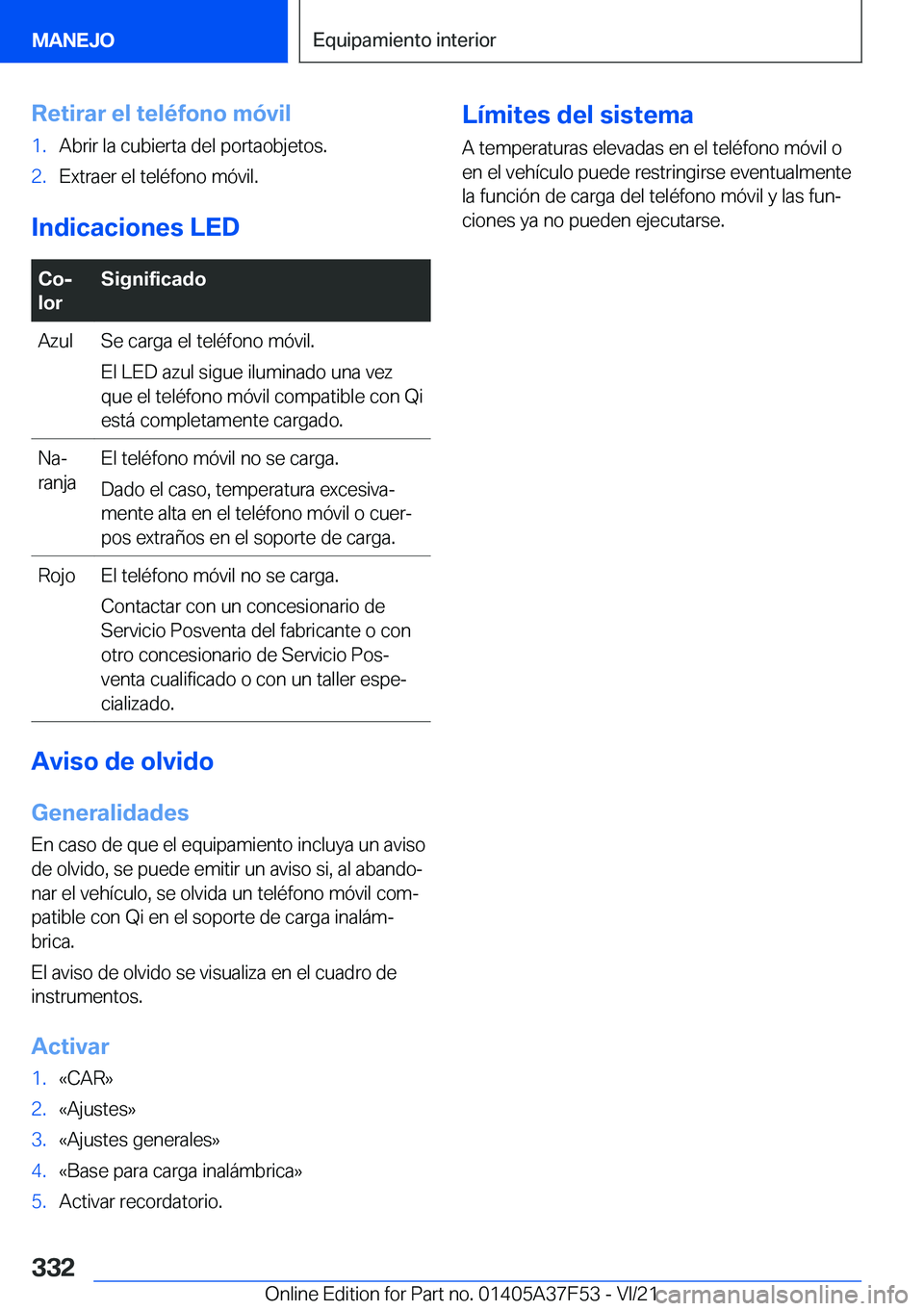BMW M3 2022  Manuales de Empleo (in Spanish) �R�e�t�i�r�a�r��e�l��t�e�l�