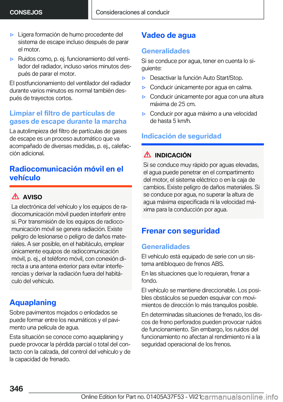 BMW M3 2022  Manuales de Empleo (in Spanish) x�L�i�g�e�r�a��f�o�r�m�a�c�i�
