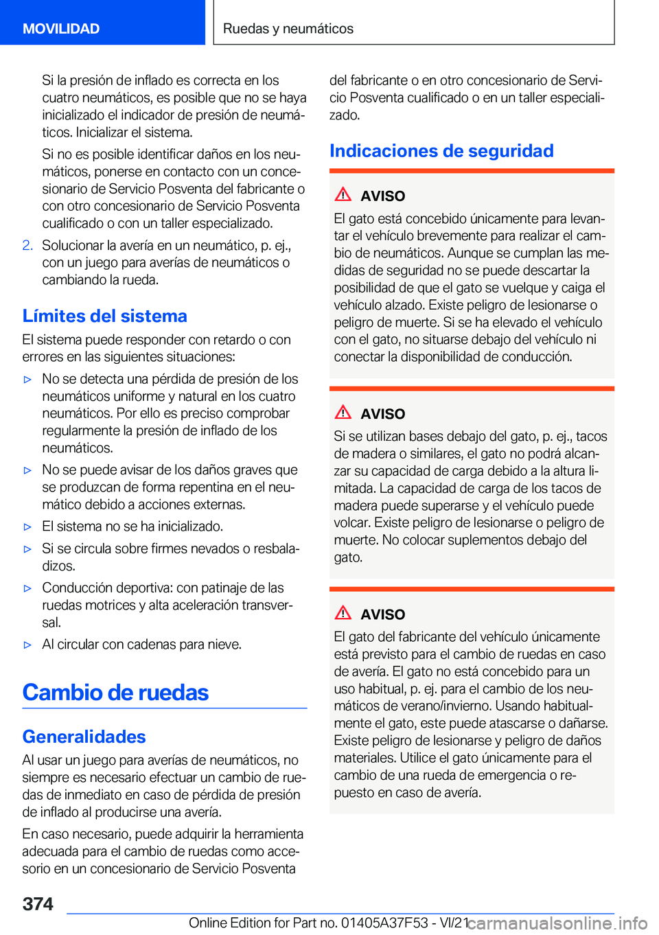 BMW M3 2022  Manuales de Empleo (in Spanish) �S�i��l�a��p�r�e�s�i�