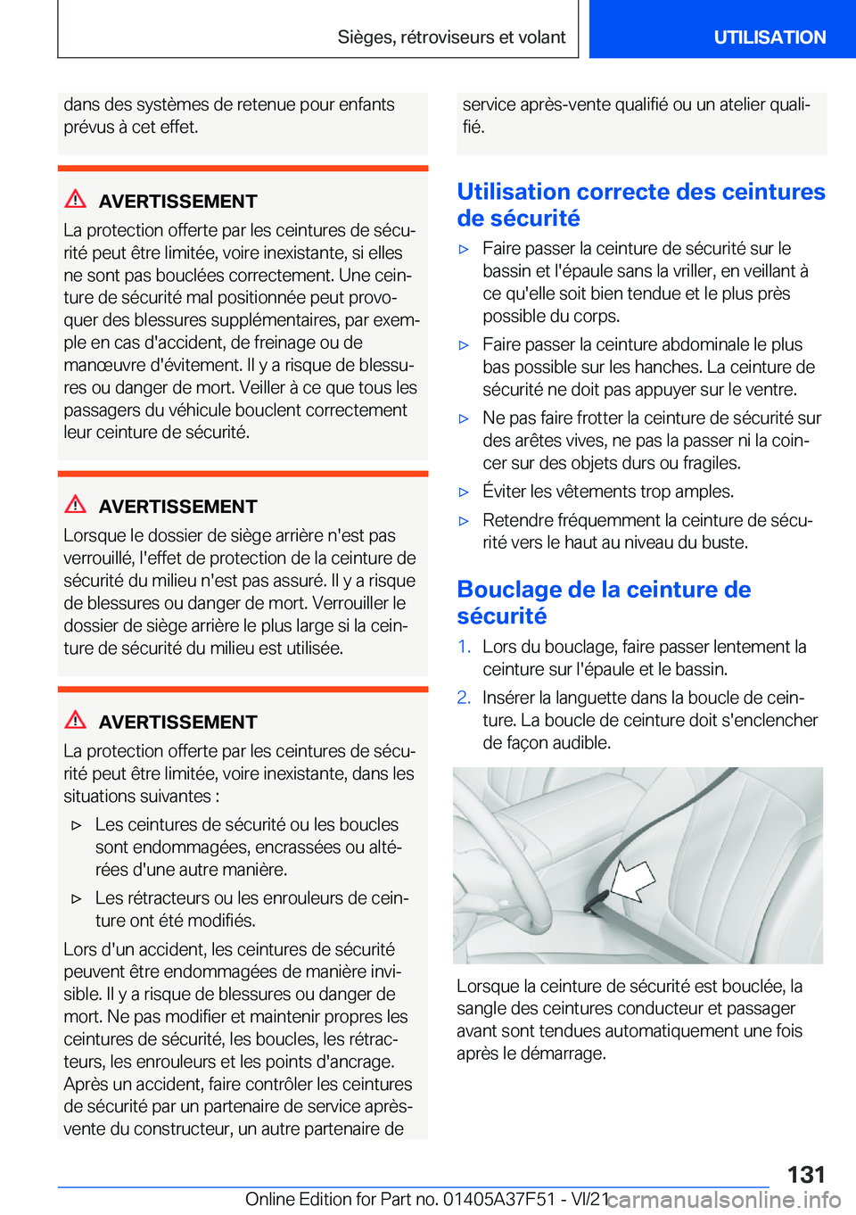 BMW M3 2022  Notices Demploi (in French) �d�a�n�s��d�e�s��s�y�s�t�è�m�e�s��d�e��r�e�t�e�n�u�e��p�o�u�r��e�n�f�a�n�t�s�p�r�é�v�u�s��