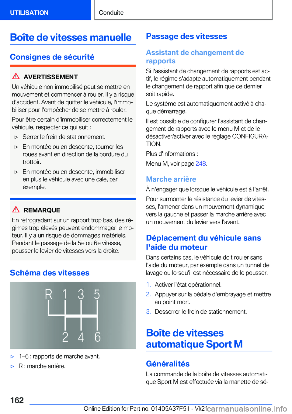BMW M3 2022  Notices Demploi (in French) �B�o�