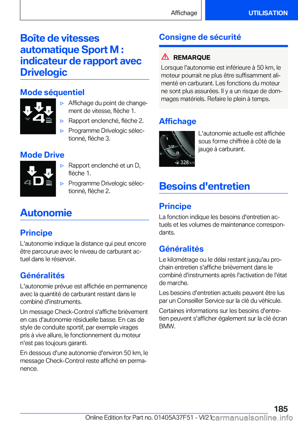 BMW M3 2022  Notices Demploi (in French) �B�o�