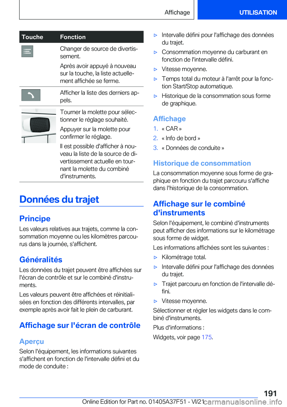 BMW M3 2022  Notices Demploi (in French) �T�o�u�c�h�e�F�o�n�c�t�i�o�n�C�h�a�n�g�e�r��d�e��s�o�u�r�c�e��d�e��d�i�v�e�r�t�i�sj
�s�e�m�e�n�t�.
�A�p�r�è�s��a�v�o�i�r��a�p�p�u�y�é��