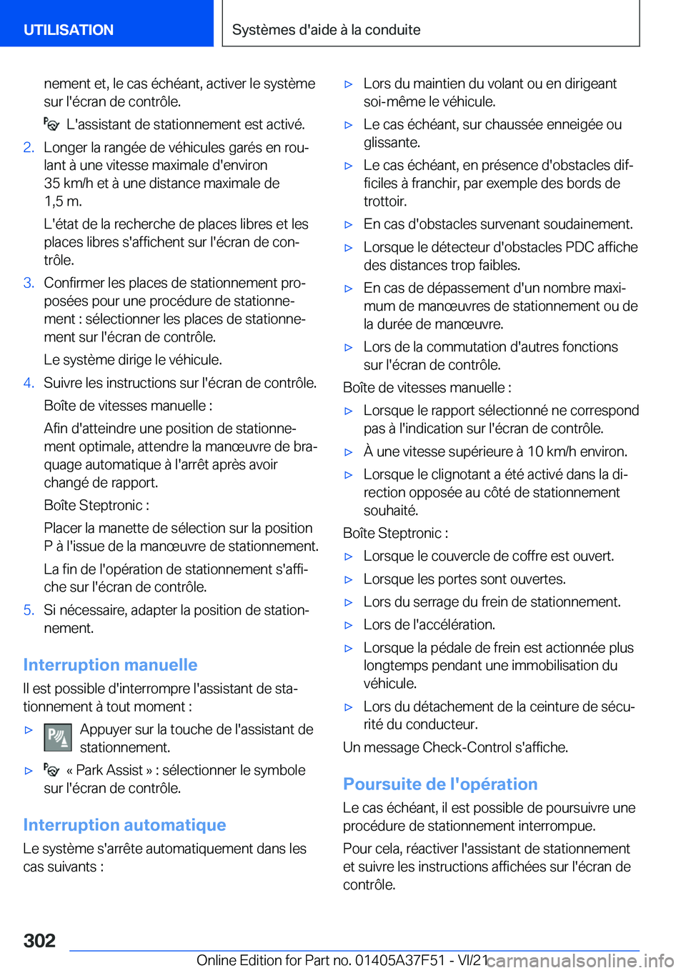 BMW M3 2022  Notices Demploi (in French) �n�e�m�e�n�t��e�t�,��l�e��c�a�s��é�c�h�é�a�n�t�,��a�c�t�i�v�e�r��l�e��s�y�s�t�è�m�e
�s�u�r��l�'�é�c�r�a�n��d�e��c�o�n�t�r�
