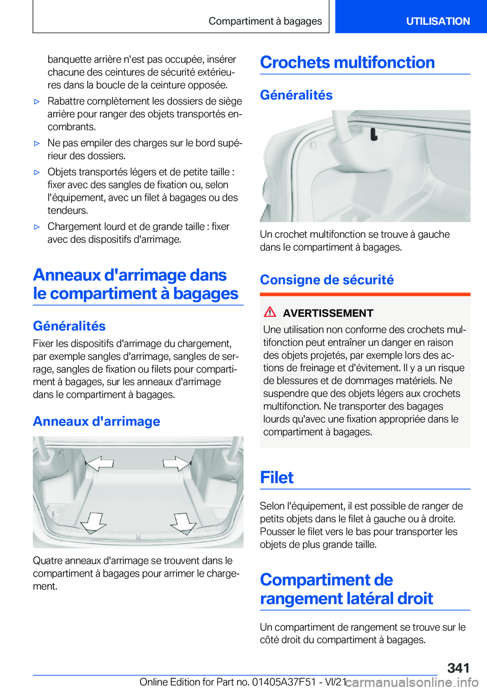 BMW M3 2022  Notices Demploi (in French) �b�a�n�q�u�e�t�t�e��a�r�r�i�è�r�e��n�'�e�s�t��p�a�s��o�c�c�u�p�é�e�,��i�n�s�é�r�e�r�c�h�a�c�u�n�e��d�e�s��c�e�i�n�t�u�r�e�s��d�e��s�é�c�u�r�i�t�é��e�x�t�é�r�i�e�uj�r�e�s��d�a�n�s