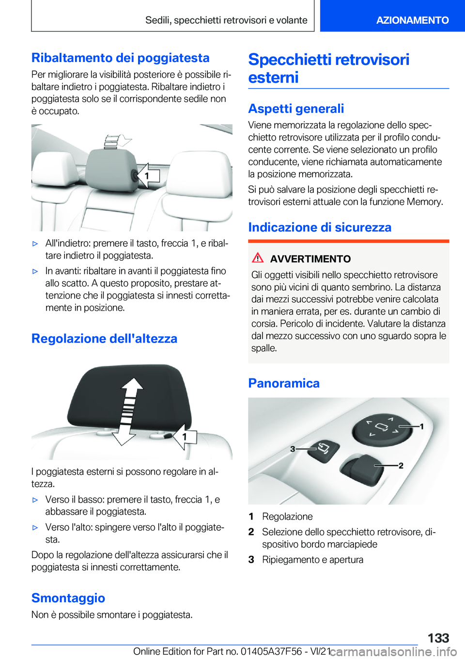 BMW M3 2022  Libretti Di Uso E manutenzione (in Italian) �R�i�b�a�l�t�a�m�e�n�t�o��d�e�i��p�o�g�g�i�a�t�e�s�t�a
�P�e�r��m�i�g�l�i�o�r�a�r�e��l�a��v�i�s�i�b�i�l�i�t�