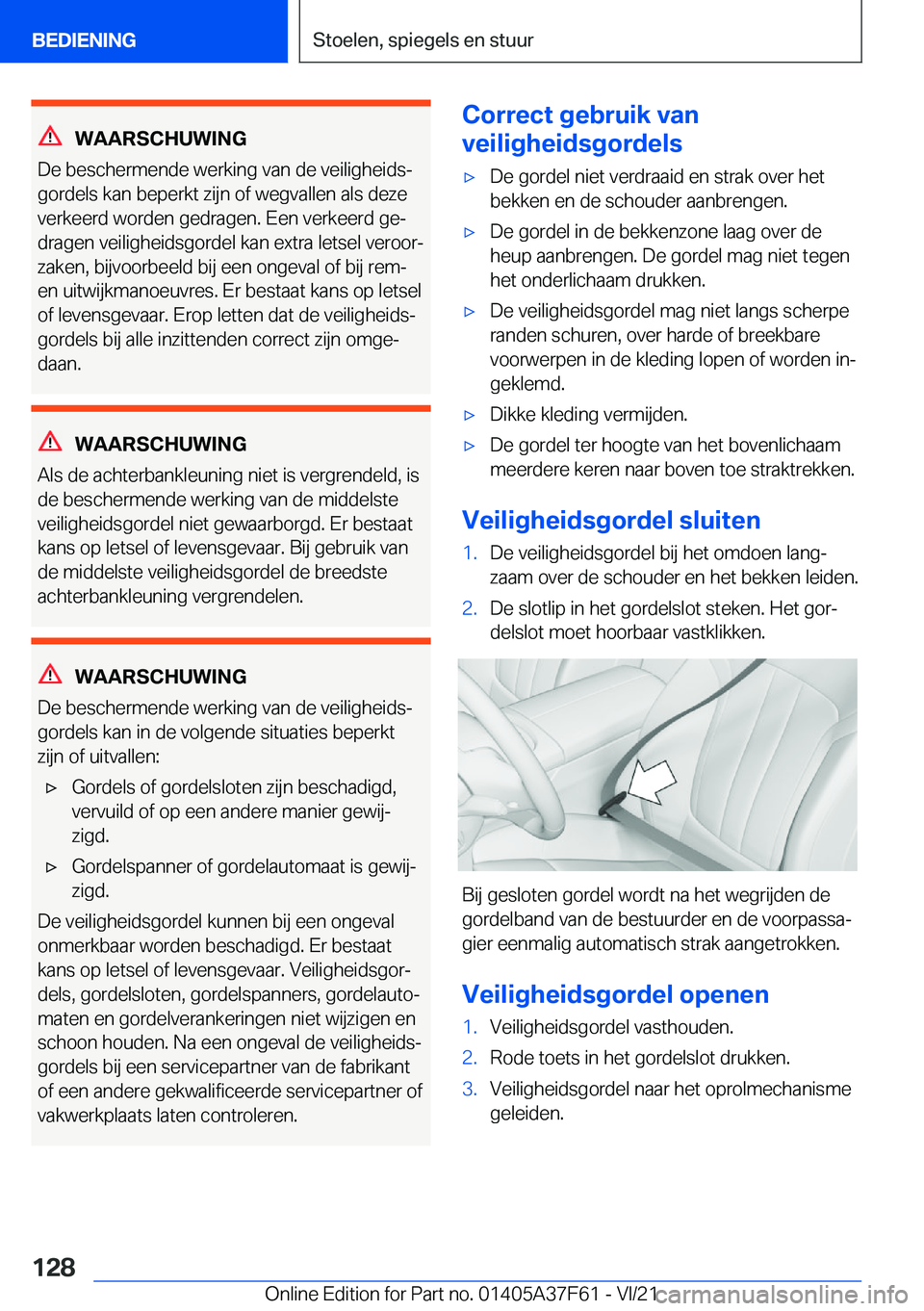 BMW M3 2022  Instructieboekjes (in Dutch) �W�A�A�R�S�C�H�U�W�I�N�G
�D�e��b�e�s�c�h�e�r�m�e�n�d�e��w�e�r�k�i�n�g��v�a�n��d�e��v�e�i�l�i�g�h�e�i�d�sj
�g�o�r�d�e�l�s��k�a�n��b�e�p�e�r�k�t��z�i�j�n��o�f��w�e�g�v�a�l�l�e�n��a�l�s��d�e