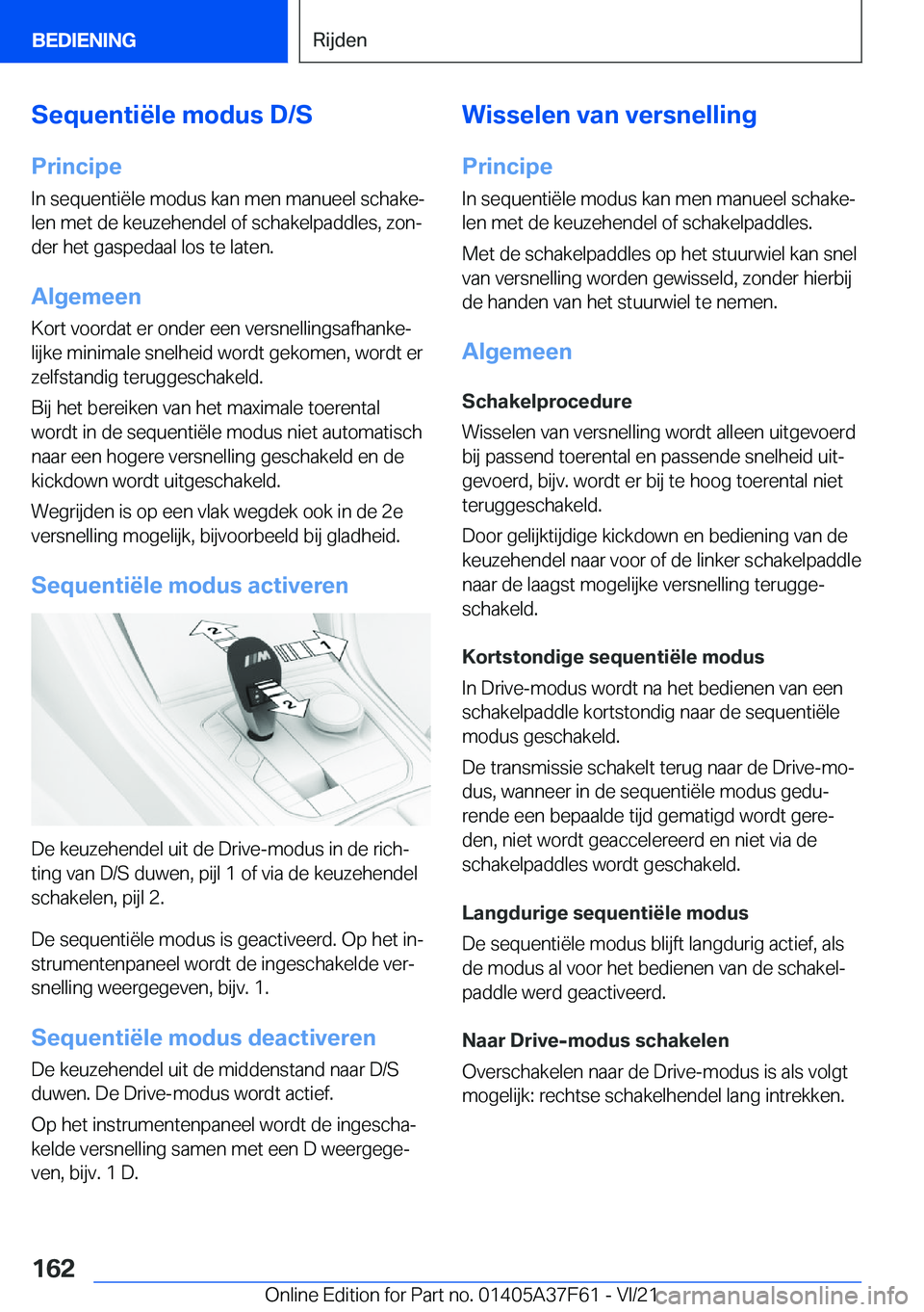 BMW M3 2022  Instructieboekjes (in Dutch) �S�e�q�u�e�n�t�i�