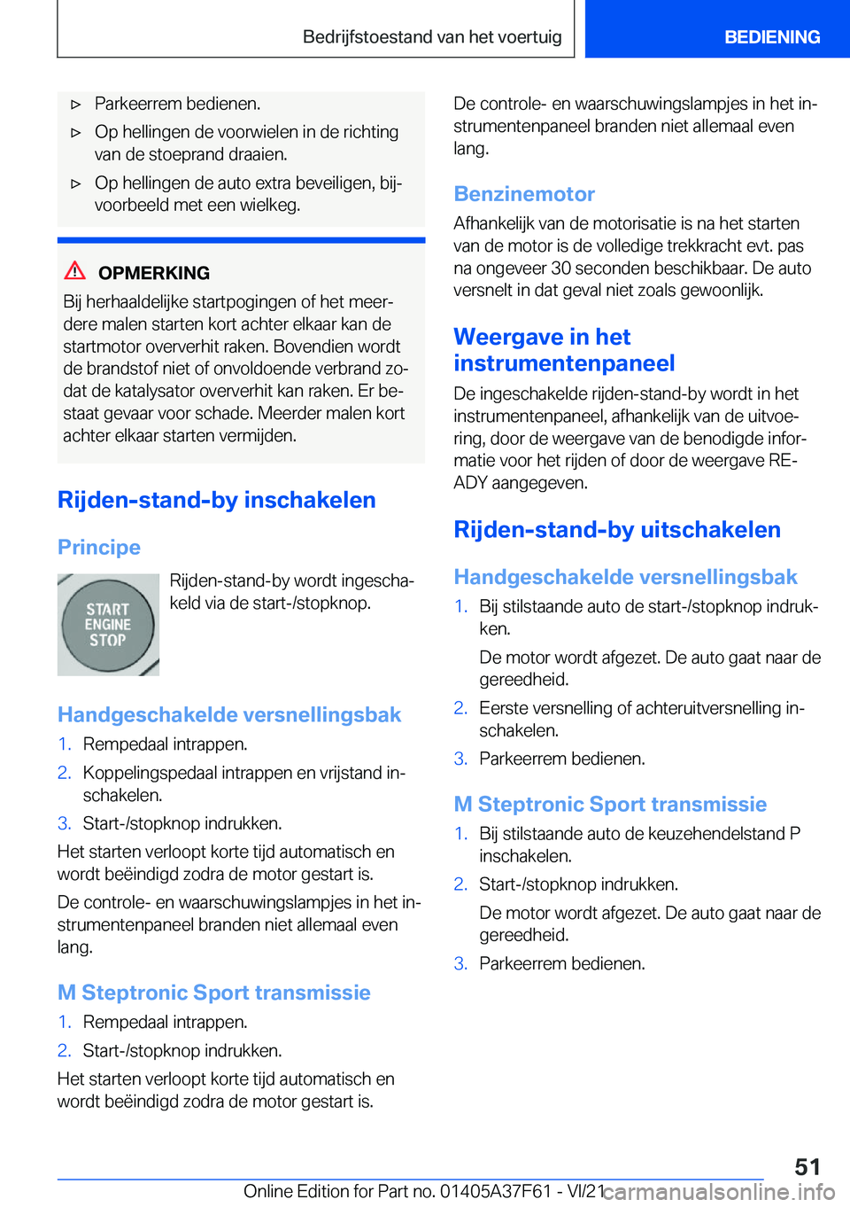 BMW M3 2022  Instructieboekjes (in Dutch) 'x�P�a�r�k�e�e�r�r�e�m��b�e�d�i�e�n�e�n�.'x�O�p��h�e�l�l�i�n�g�e�n��d�e��v�o�o�r�w�i�e�l�e�n��i�n��d�e��r�i�c�h�t�i�n�g
�v�a�n��d�e��s�t�o�e�p�r�a�n�d��d�r�a�a�i�e�n�.'x�O�p��h�