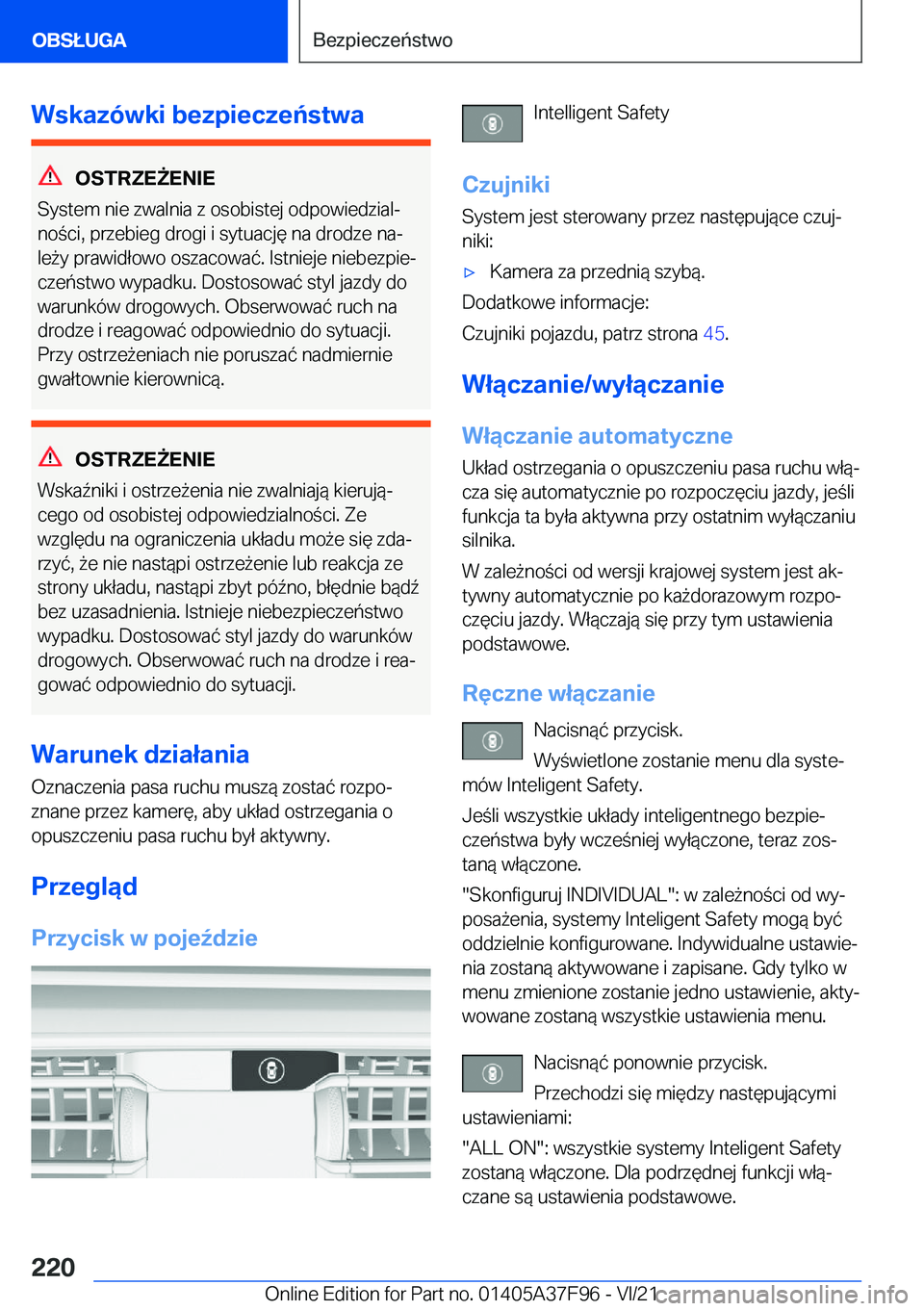 BMW M3 2022  Instrukcja obsługi (in Polish) �W�s�k�a�z�