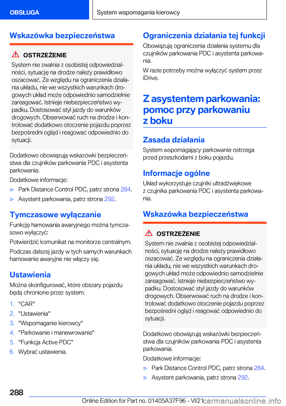 BMW M3 2022  Instrukcja obsługi (in Polish) �W�s�k�a�z�