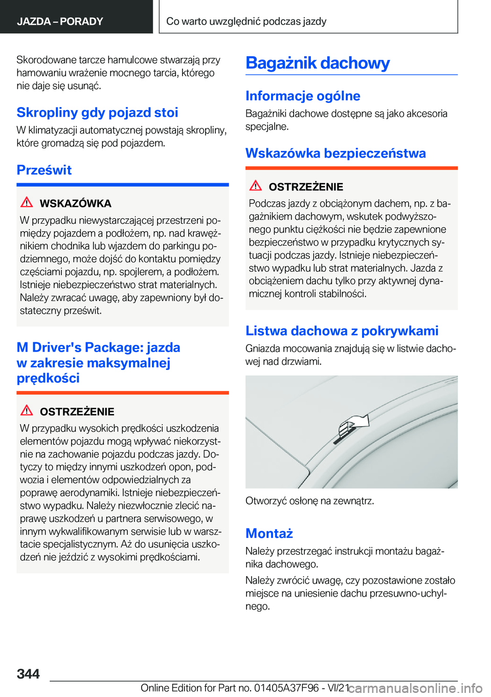 BMW M3 2022  Instrukcja obsługi (in Polish) �S�k�o�r�o�d�o�w�a�n�e��t�a�r�c�z�e��h�a�m�u�l�c�o�w�e��s�t�w�a�r�z�a�j�