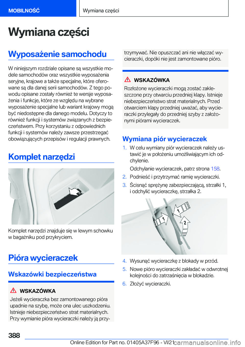 BMW M3 2022  Instrukcja obsługi (in Polish) �W�y�m�i�a�n�a��c�z�