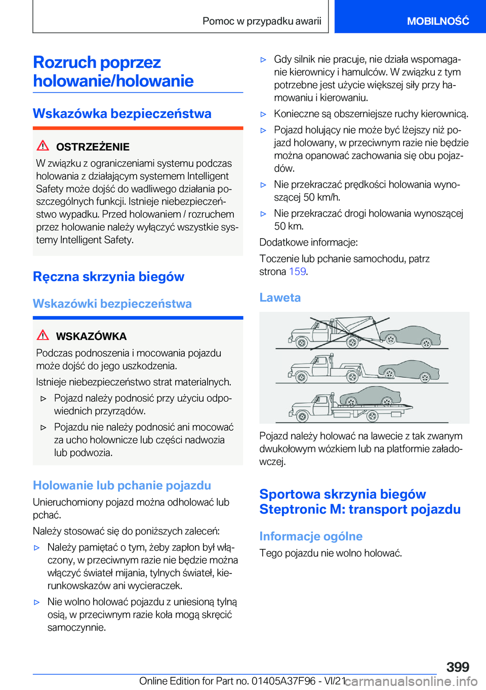 BMW M3 2022  Instrukcja obsługi (in Polish) �R�o�z�r�u�c�h��p�o�p�r�z�e�z�h�o�l�o�w�a�n�i�e�/�h�o�l�o�w�a�n�i�e
�W�s�k�a�z�