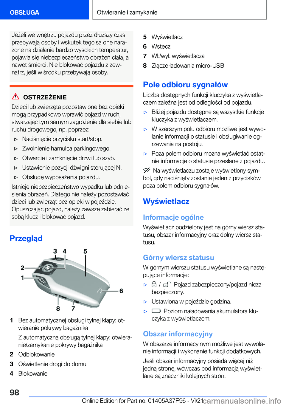 BMW M3 2022  Instrukcja obsługi (in Polish) �J�e9�e�l�i��w�e��w�n�