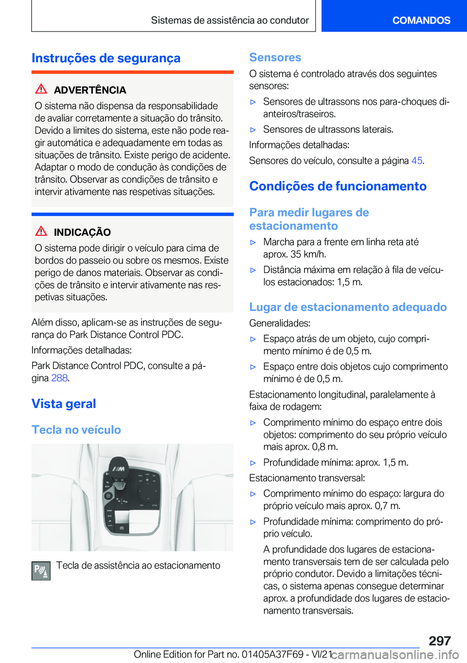 BMW M3 2022  Manual do condutor (in Portuguese) �I�n�s�t�r�u�