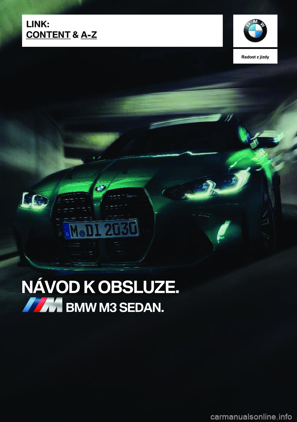 BMW M3 2021  Návod na použití (in Czech) �R�a�d�o�s�t��z��j�