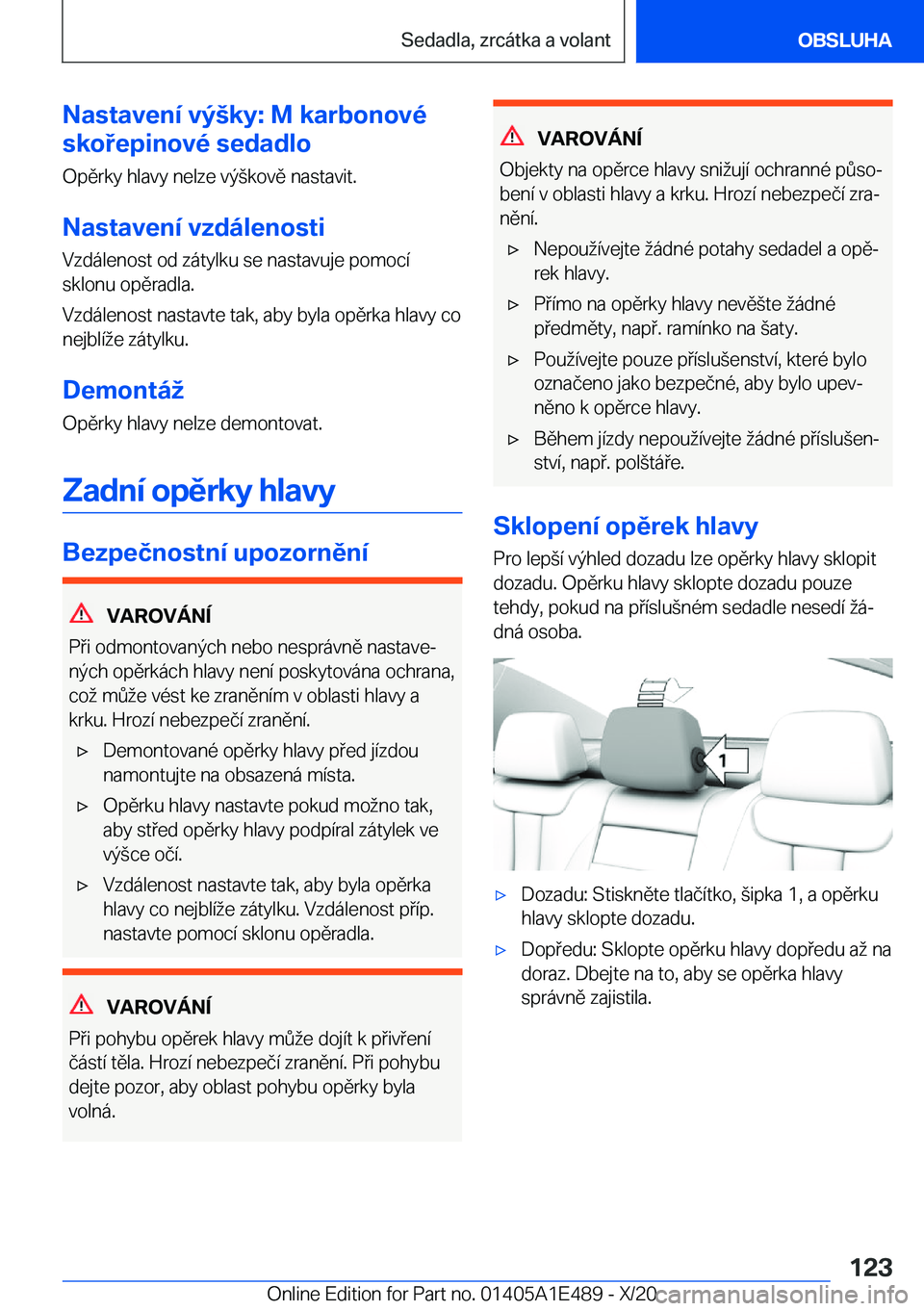 BMW M3 2021  Návod na použití (in Czech) �N�a�s�t�a�v�e�n�