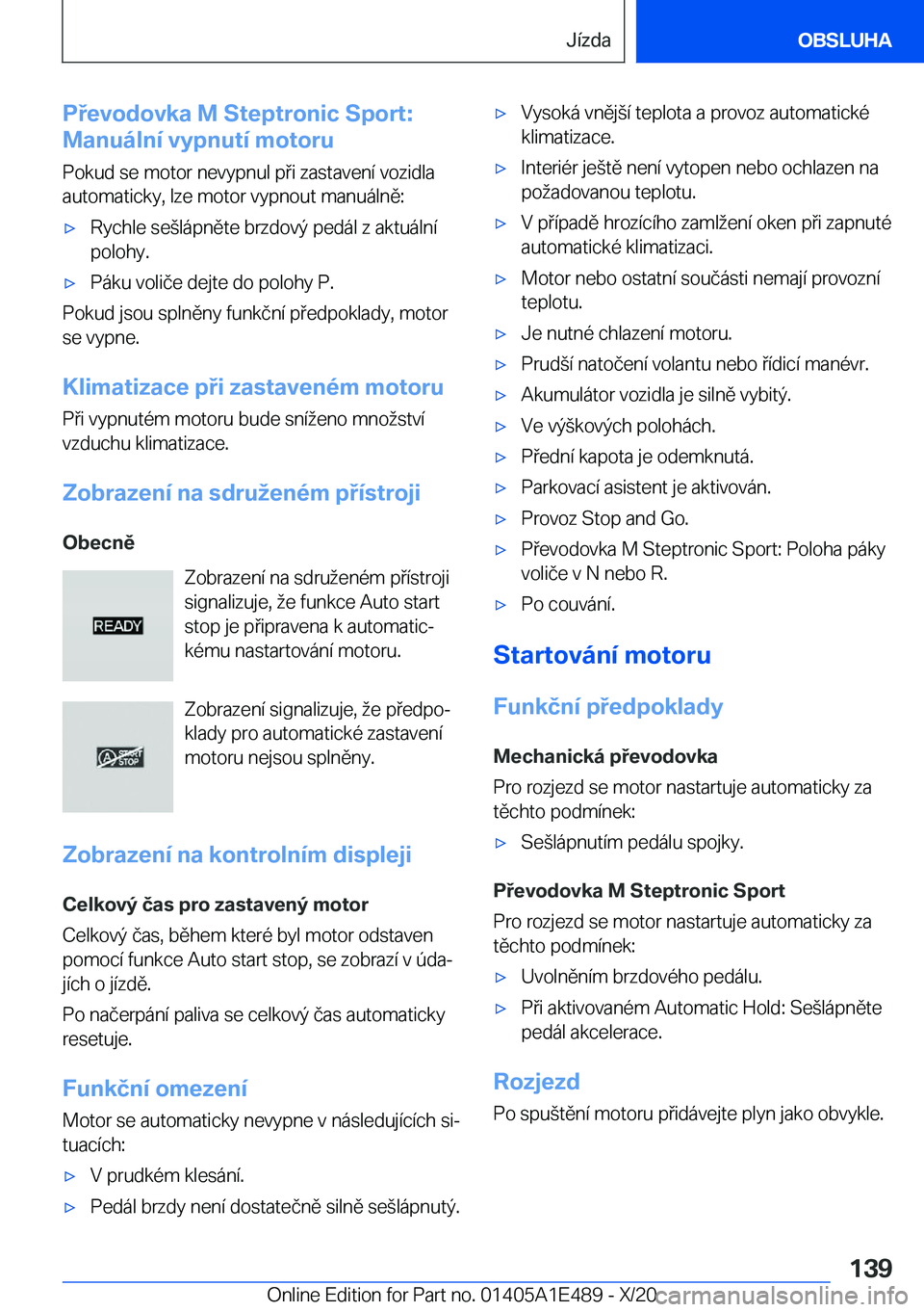 BMW M3 2021  Návod na použití (in Czech) �P�e�v�o�d�o�v�k�a��M��S�t�e�p�t�r�o�n�i�c��S�p�o�r�t�:
�M�a�n�u�