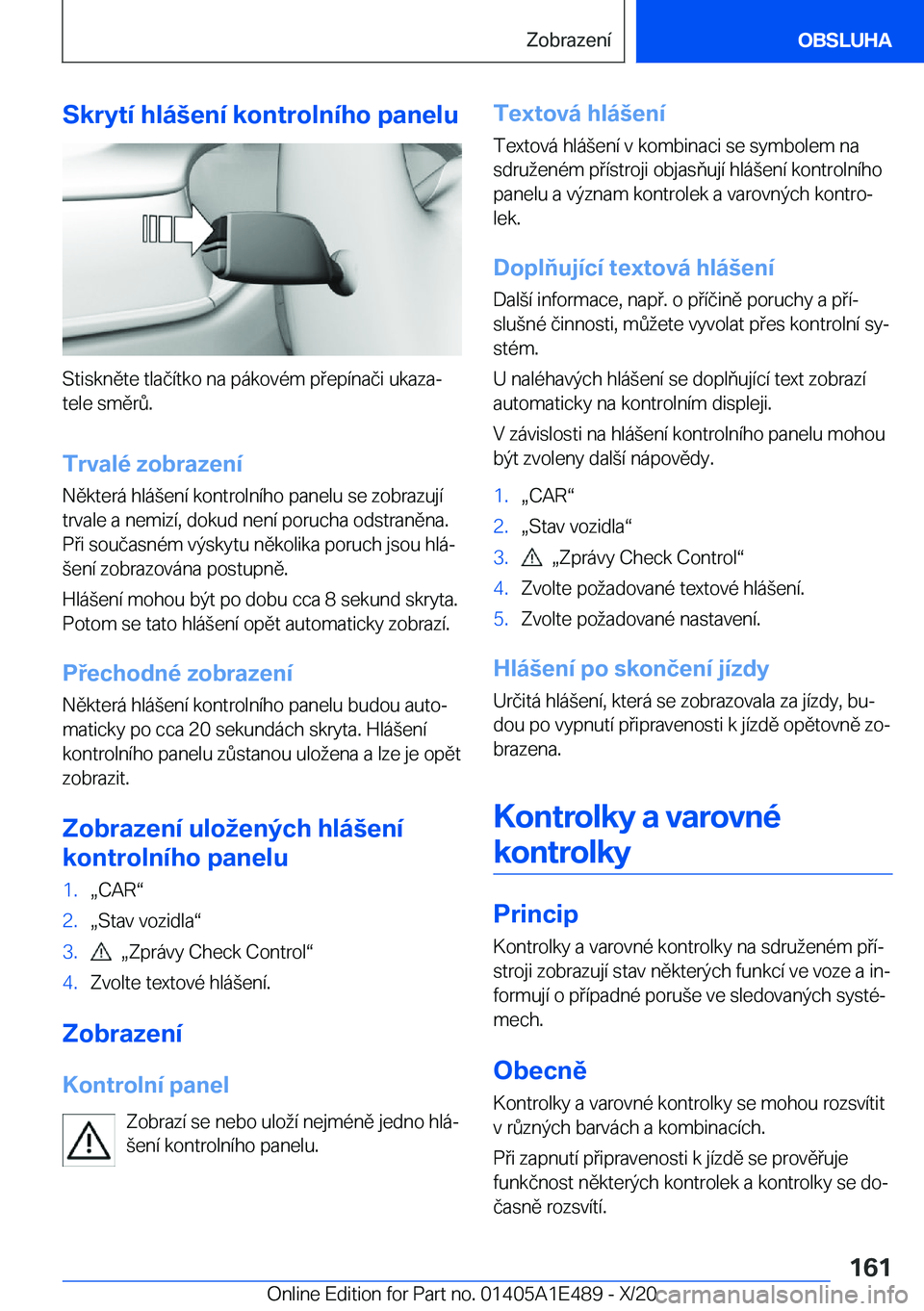 BMW M3 2021  Návod na použití (in Czech) �S�k�r�y�t�
