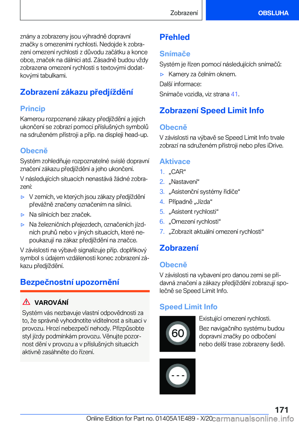 BMW M3 2021  Návod na použití (in Czech) �z�n�