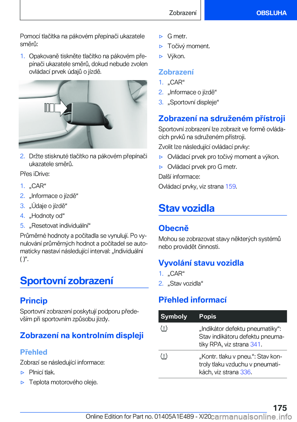 BMW M3 2021  Návod na použití (in Czech) �P�o�m�o�c�
