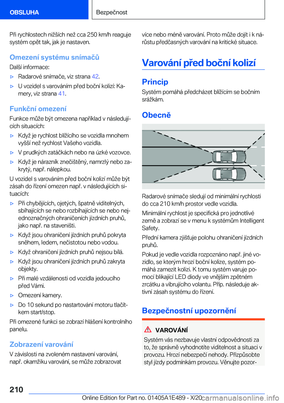BMW M3 2021  Návod na použití (in Czech) �P�i��r�y�c�h�l�o�s�t�e�c�h��n�i(�