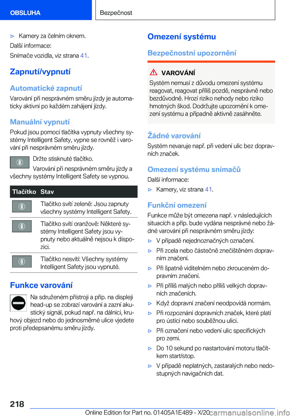 BMW M3 2021  Návod na použití (in Czech) 'x�K�a�m�e�r�y��z�a��č�e�l�n�