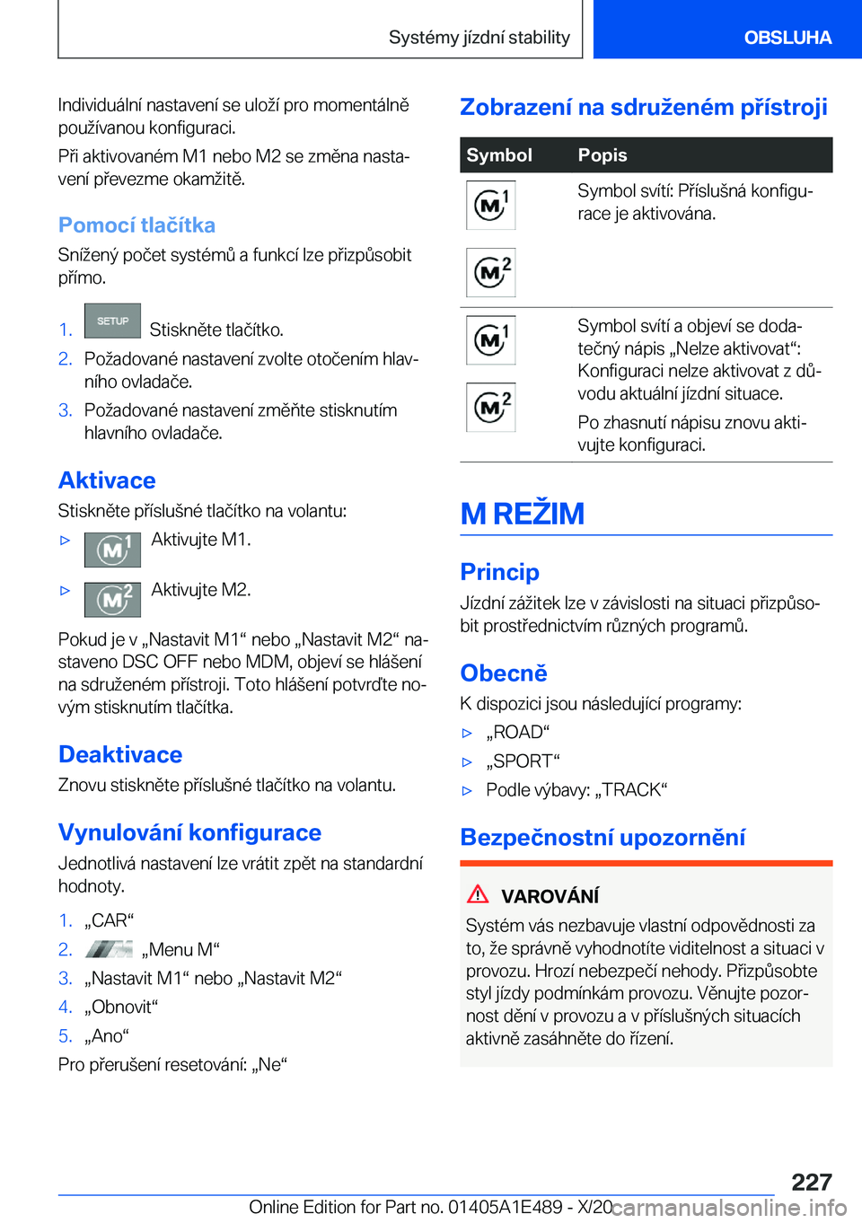 BMW M3 2021  Návod na použití (in Czech) �I�n�d�i�v�i�d�u�