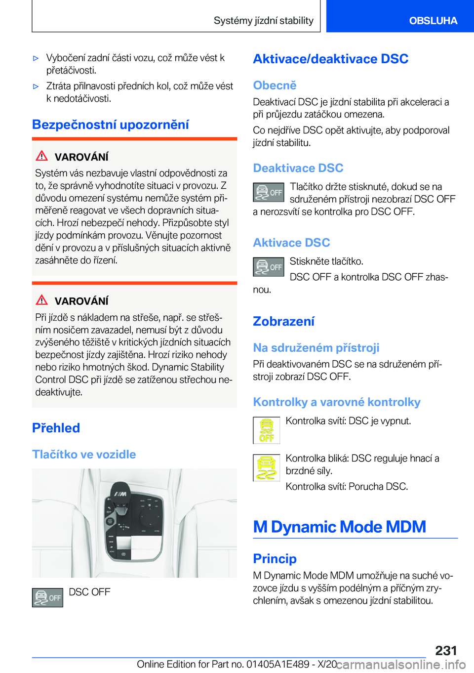 BMW M3 2021  Návod na použití (in Czech) 'x�V�y�b�o�č�e�n�