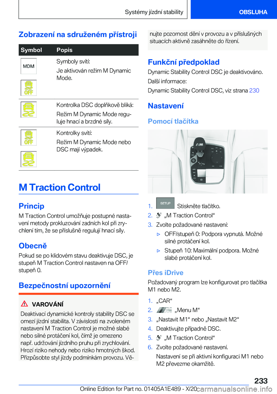 BMW M3 2021  Návod na použití (in Czech) �Z�o�b�r�a�z�e�n�
