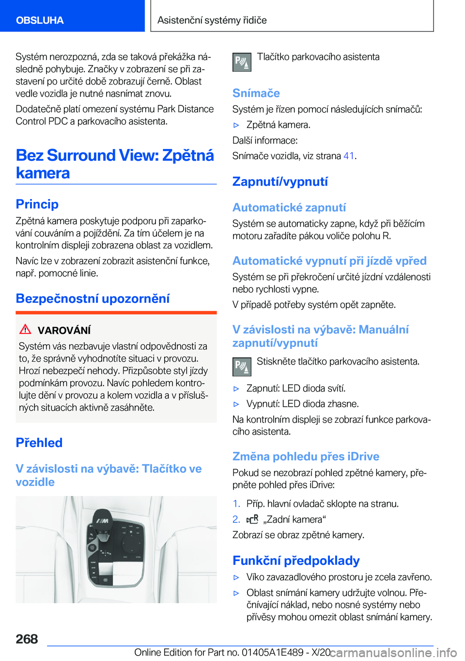 BMW M3 2021  Návod na použití (in Czech) �S�y�s�t�