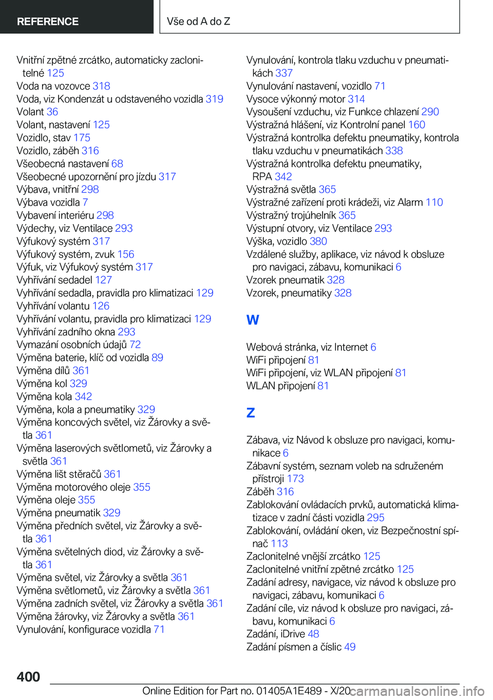 BMW M3 2021  Návod na použití (in Czech) �V�n�i�t�n�