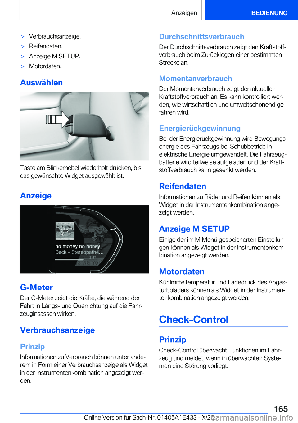 BMW M3 2021  Betriebsanleitungen (in German) 'x�V�e�r�b�r�a�u�c�h�s�a�n�z�e�i�g�e�.'x�R�e�i�f�e�n�d�a�t�e�n�.'x�A�n�z�e�i�g�e��M��S�E�T�U�P�.'x�M�o�t�o�r�d�a�t�e�n�.
�A�u�s�w�