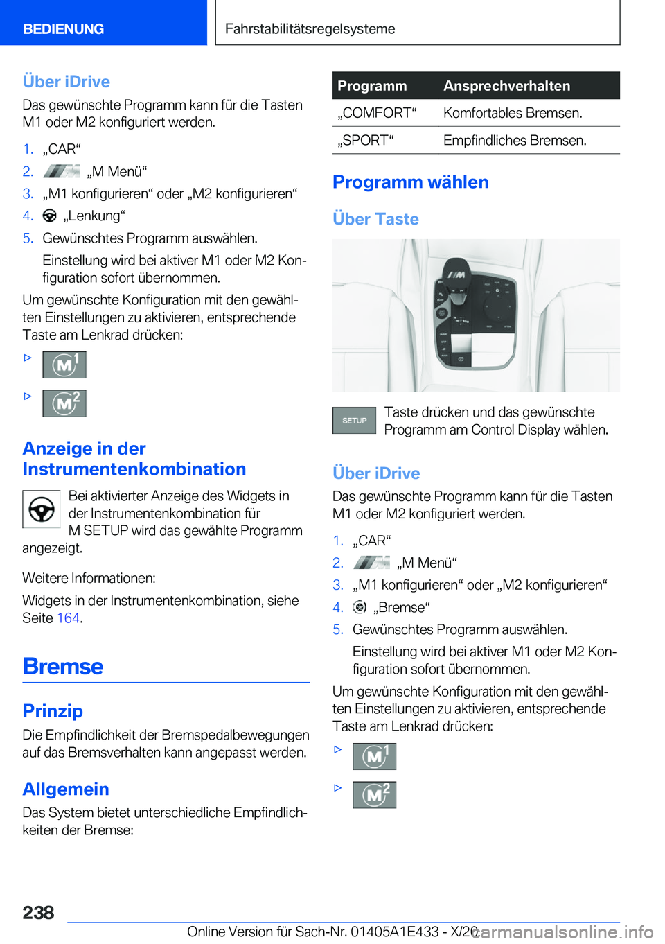 BMW M3 2021  Betriebsanleitungen (in German) �