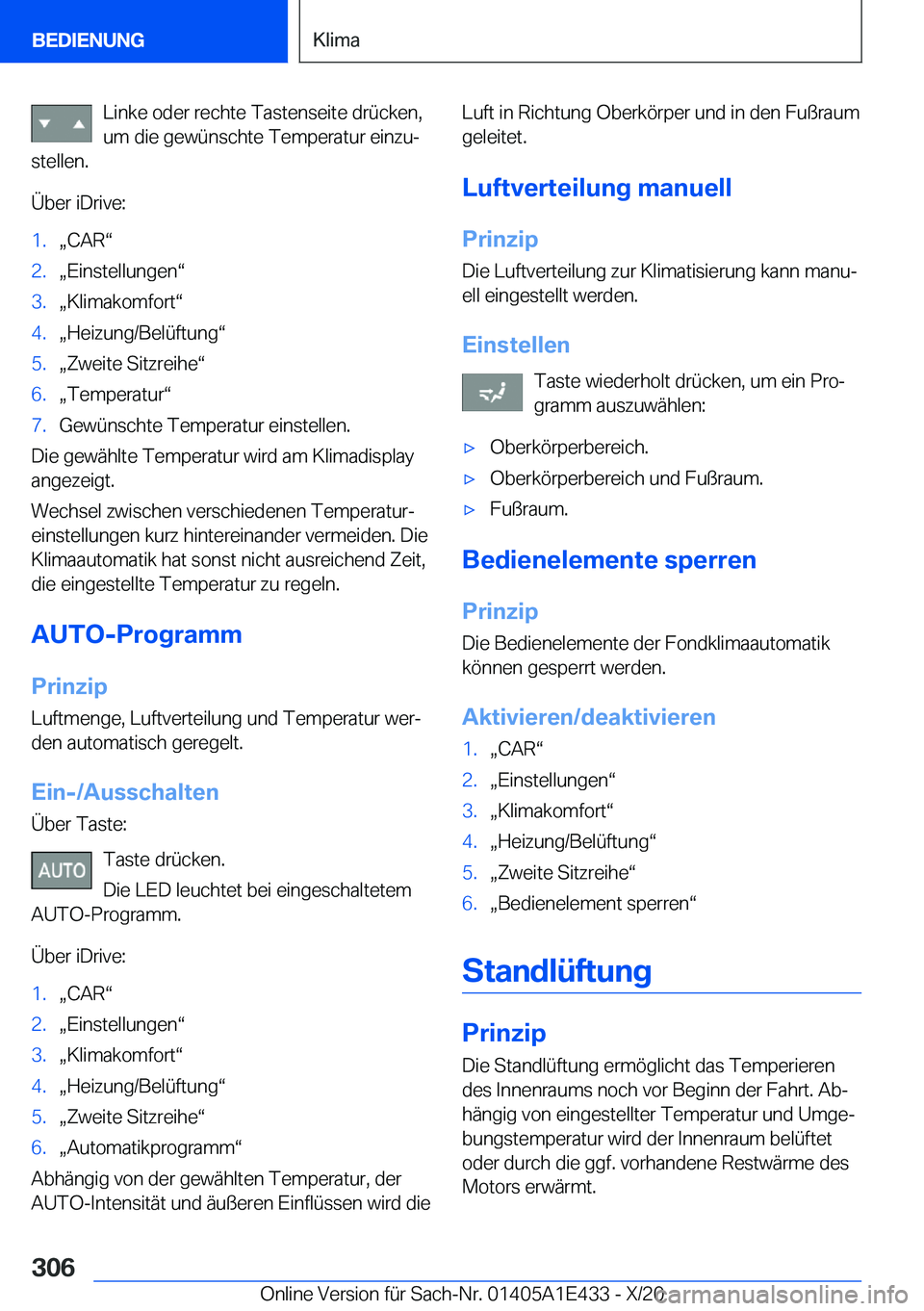 BMW M3 2021  Betriebsanleitungen (in German) �L�i�n�k�e��o�d�e�r��r�e�c�h�t�e��T�a�s�t�e�n�s�e�i�t�e��d�r�